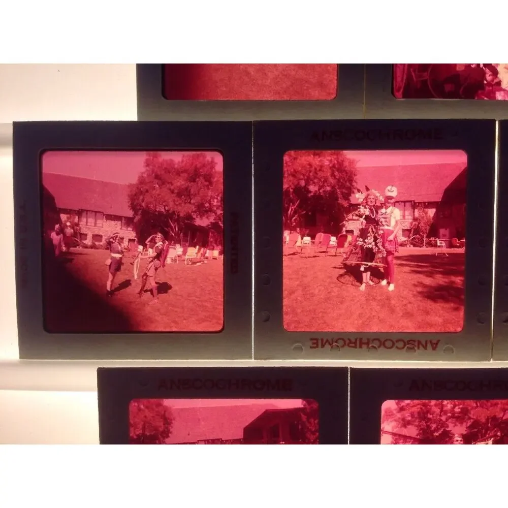Lot 10 Vtg 1940s Halloween Costume Party Anscochrome Photographs Color Slides